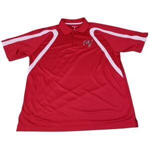 Tampa Bay Buccaneers NFL Men's Short Sleeve Polo Shirt Sz XL Antigua Red White